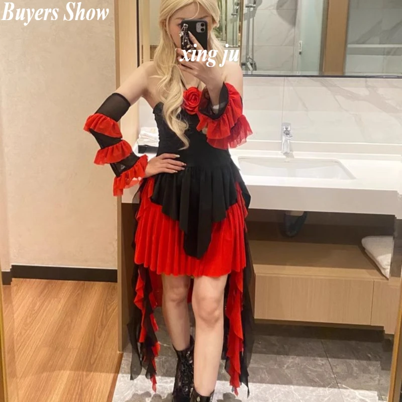 New Kpop Korean Fashion Women Group Outfits Singer Concert Dance Costumes Stage Performance Clothing Female Festival Rave Wear