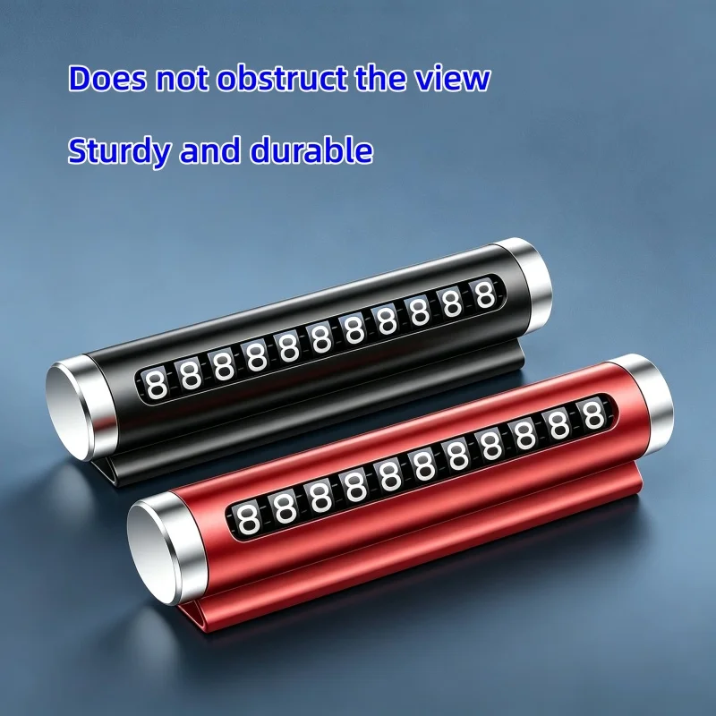 Temporary parking number plate, vehicle-mounted car relocation phone number plate, roller adjustable car interior accessories