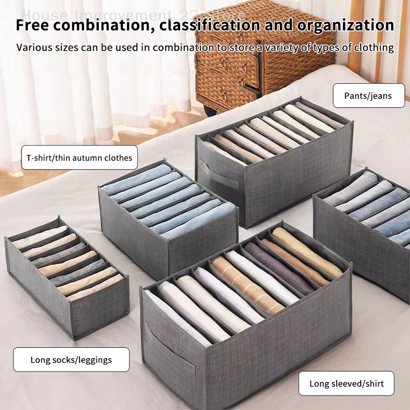 

Closet Storage Box Folding Underwear Storage Box Partition Drawer Storage Box Jeans Wardrobe Storage Box Clothes