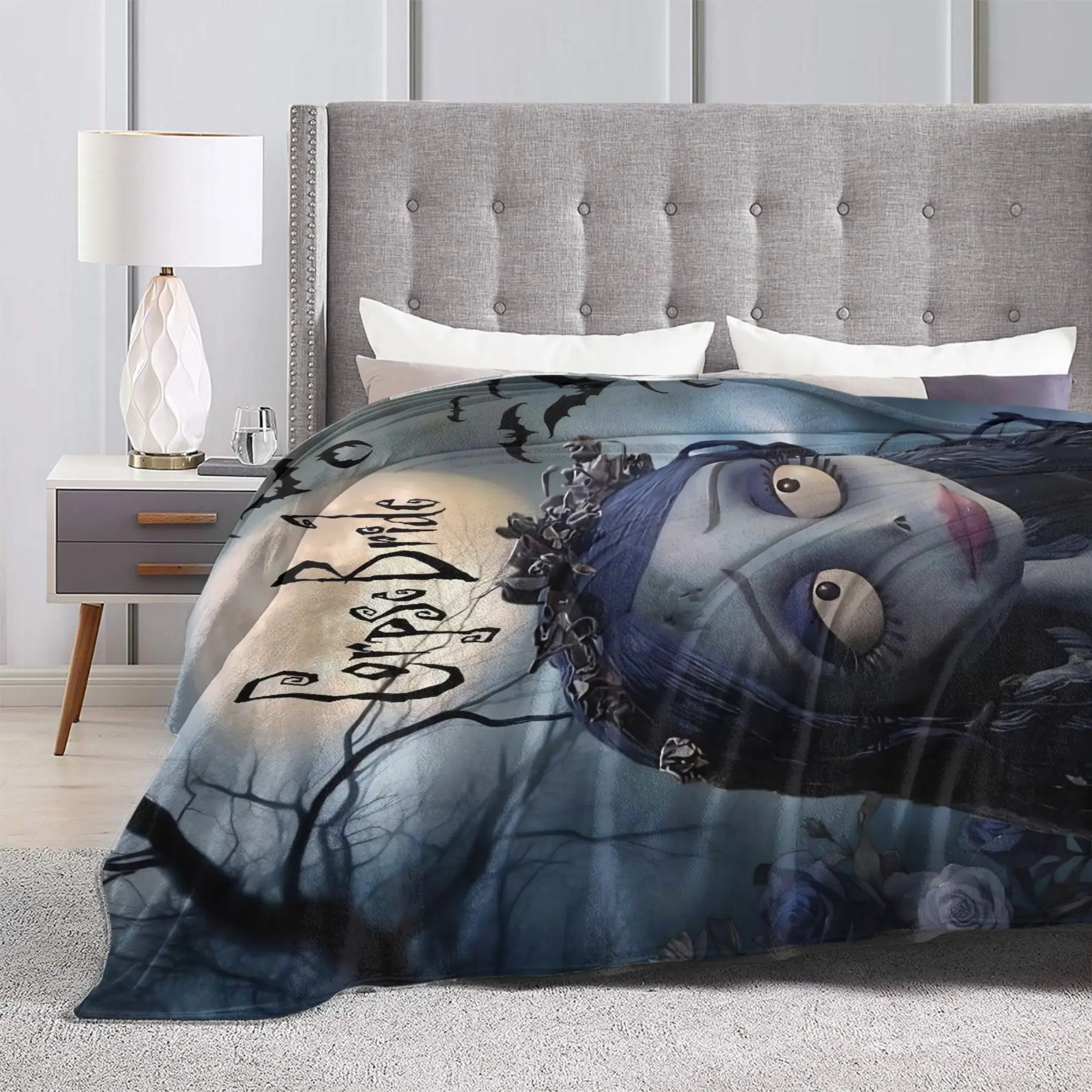 جثة العروس إميلي البطانيات المرجان الصوف أفخم مطبوعة متعددة الوظائف خفيفة الوزن رمي البطانيات للأريكة المفارش في الهواء الطلق