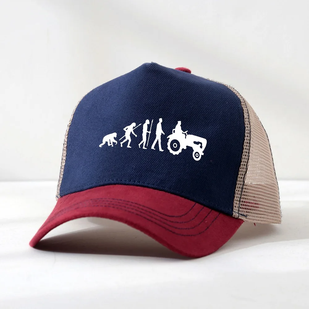 Tractor Evolution Baseball Cap Fashion Cool Adjustable Outdoor Farmer Hats Evolution Contour hat