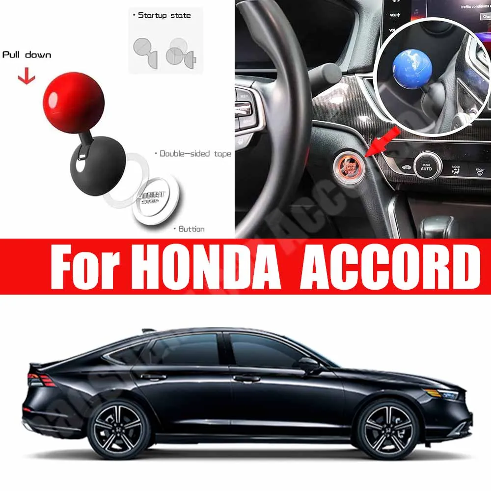 

For HONDA ACCORD Car Engine START Button Replace Cover STOP Switch ball style Car Accessories