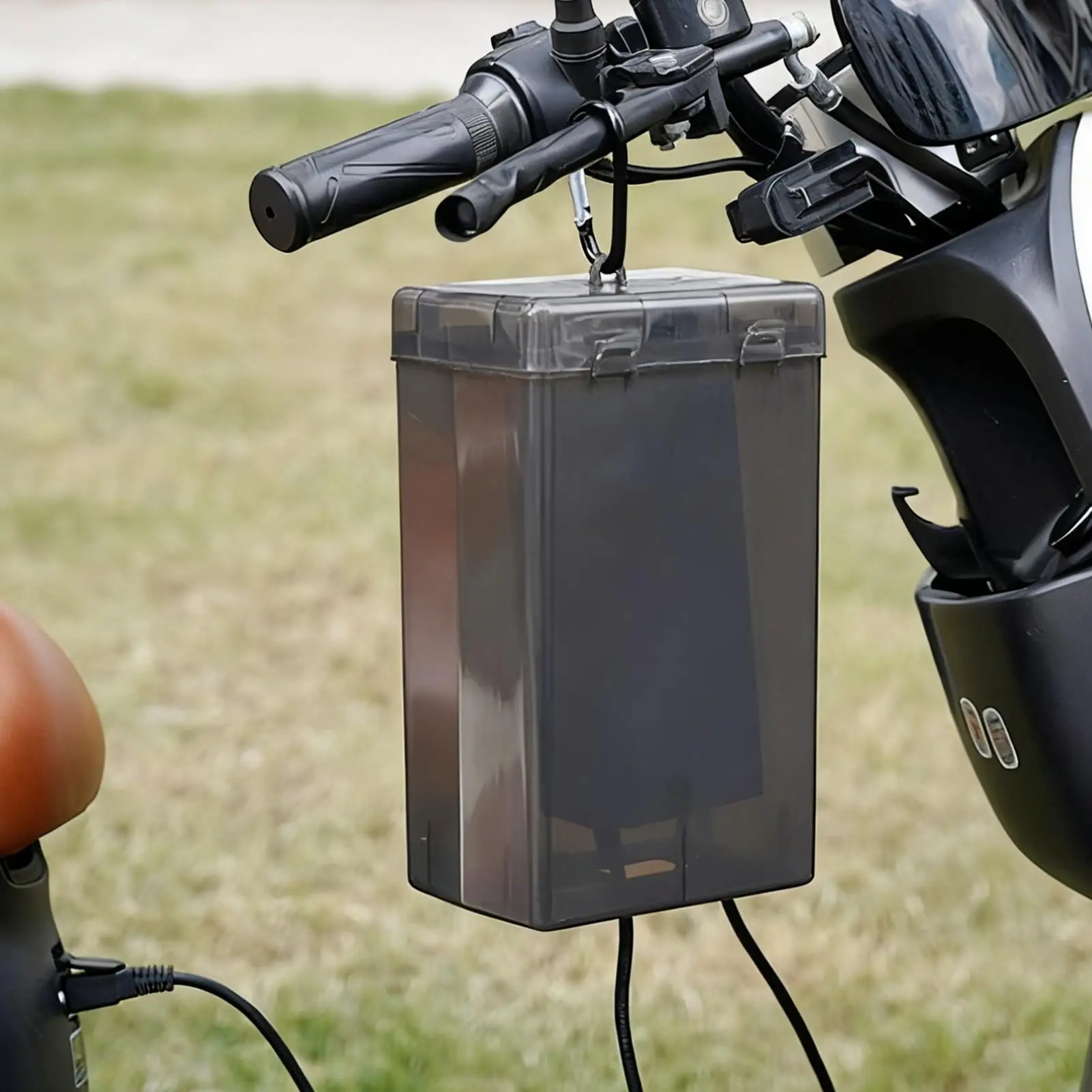 

Motorcycle Charger Case Waterproof UV-Resistant Protector Electric Vehicle Charger Holder For All Weather Storage Parking Lot