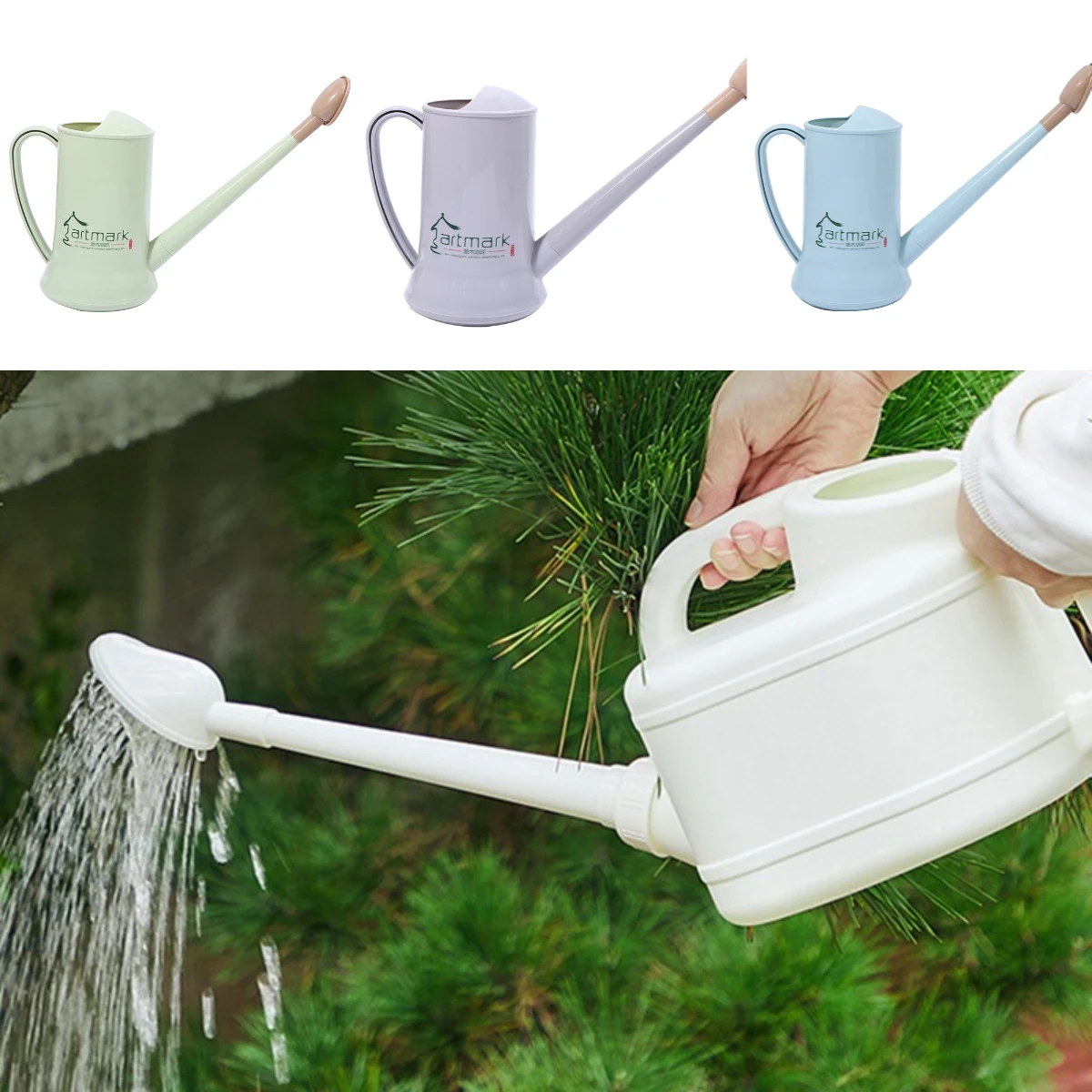 1 Pc Plastic Garden Watering Can With Long Mouth Handle Large Capacity 2L Watering Kettle For Indoor Outdoor Bonsai Vegetable