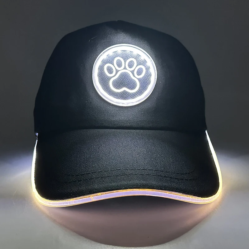 

New Baseball Caps Animal Logo Cap Fluorescent Cap Men Women Decor Glowing Night Hat Flashing In The Dark