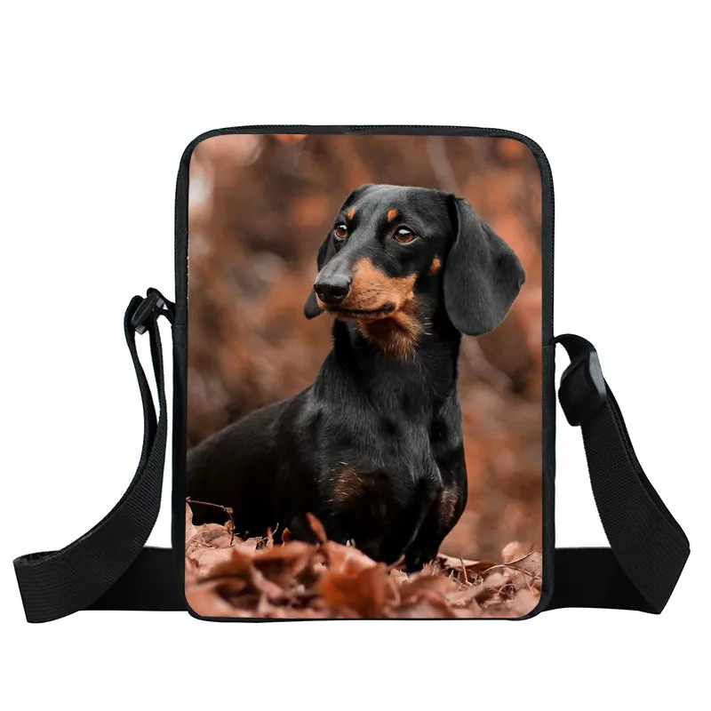 Cute Dog Dachshund Messenger Bag Women Handbag Girls Satchel Bags Leisure Cross Bags for Travel Ladies Shoulder Bag Bookbag