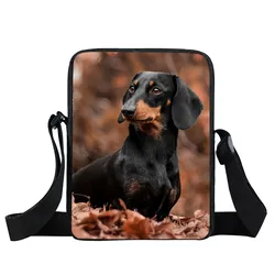 Cute Dog Dachshund Messenger Bag Women Handbag Girls Satchel Bags Leisure Cross Bags for Travel Ladies Shoulder Bag Bookbag