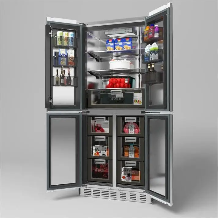 ZUNGUI BCD-355WQB Kulkas dan Freezer Terlaris untuk Rumah, Kulkas Built-In