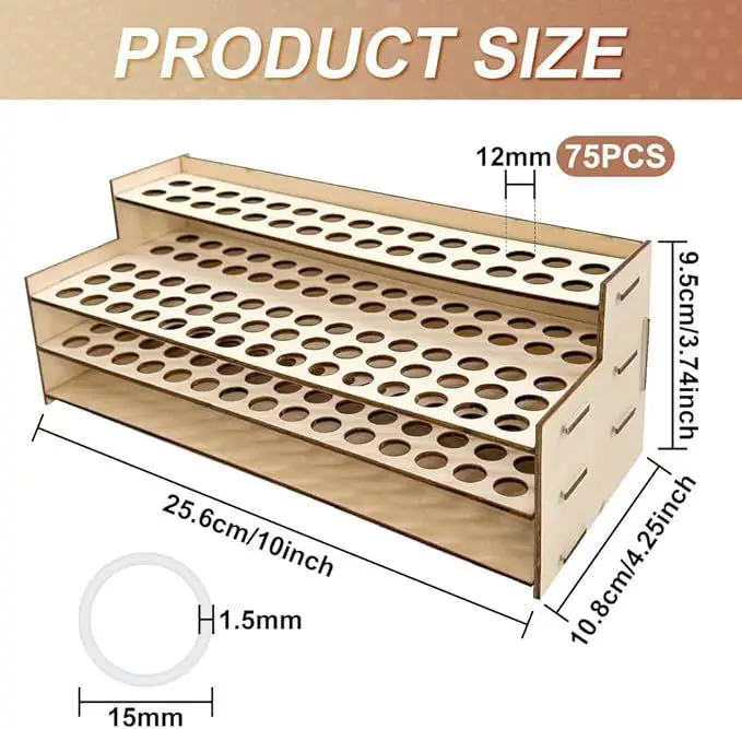 

Wooden Detachable Pen and Pencil Organizer Large Capacity Desk Stand Stationery Storage Rack for Office Home Makeup Brushes