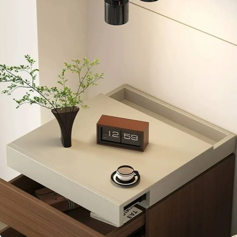 Italian Storage Narrow Nightstands Brown Classic French Style Bedside Tables Luxury Unique Mesita De Noche Furniture For Home