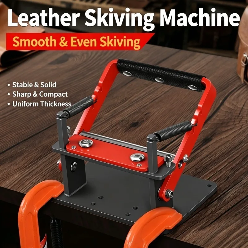Manual Leather Skiving Machine Hand‑Operated Leather Splitter Shaver Tool  Leather Thinning Cutter Craft DIY Projects Hand Tool