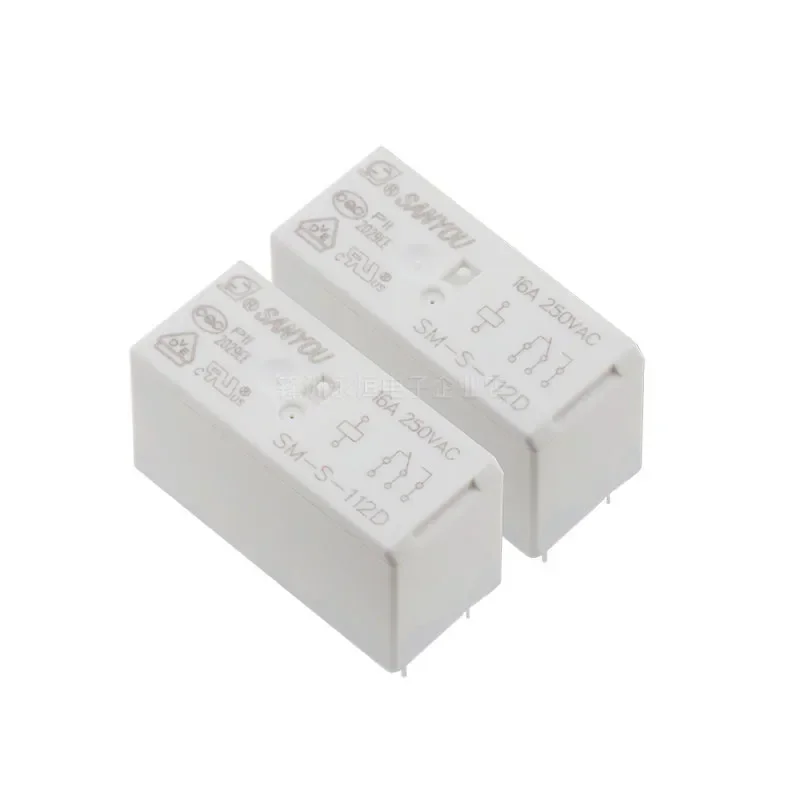 10Pcs   SANYOU Relay SM-S-105D SM-S-112D SM-S-124D 16A 8PIN Compatible RT314012 RT314024 5V 12V 24V Power Relay