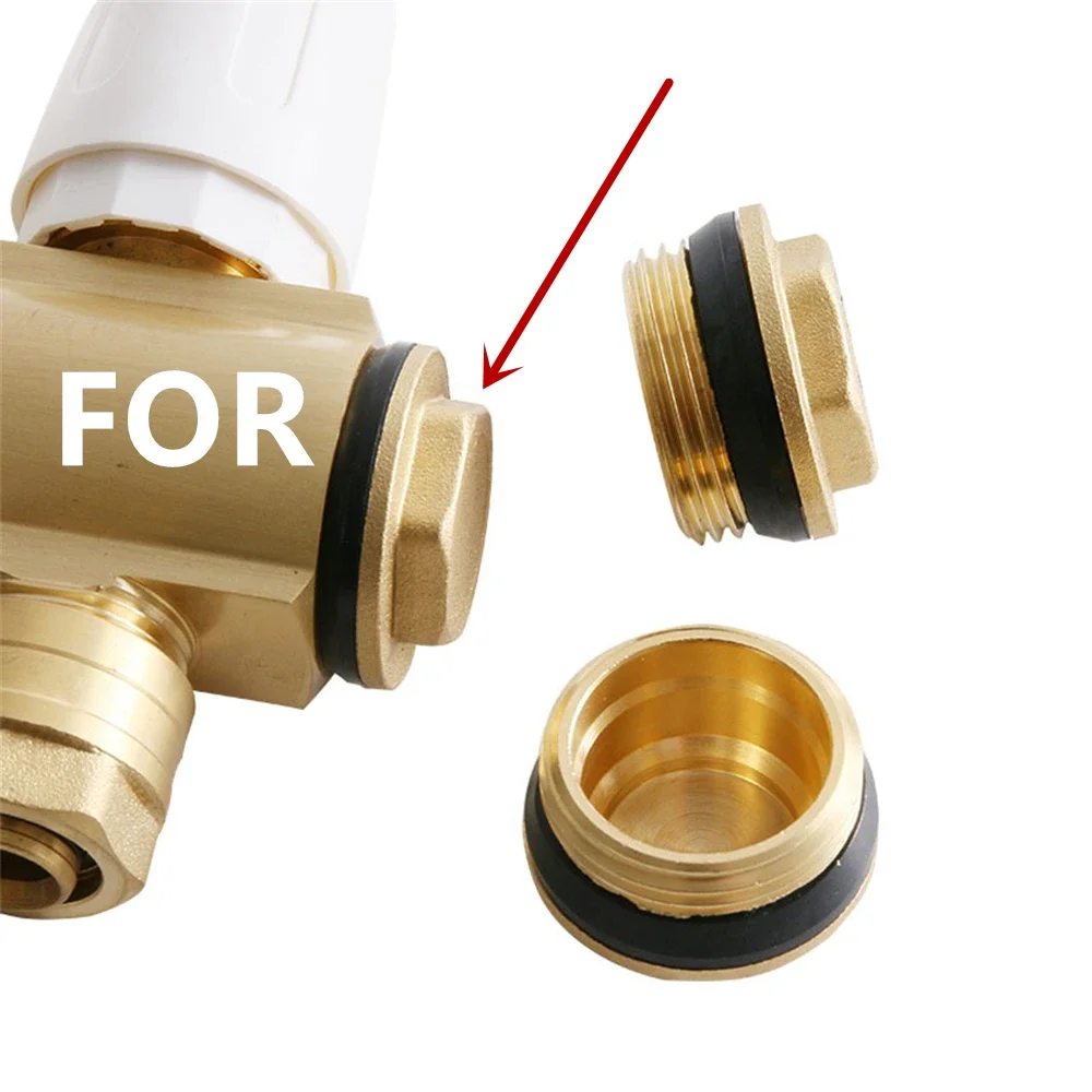 Floor Heating Water Separator Full Copper Solid  Floor Heating Water Separator Household Plug Dn25 Manual Exhaust Plug