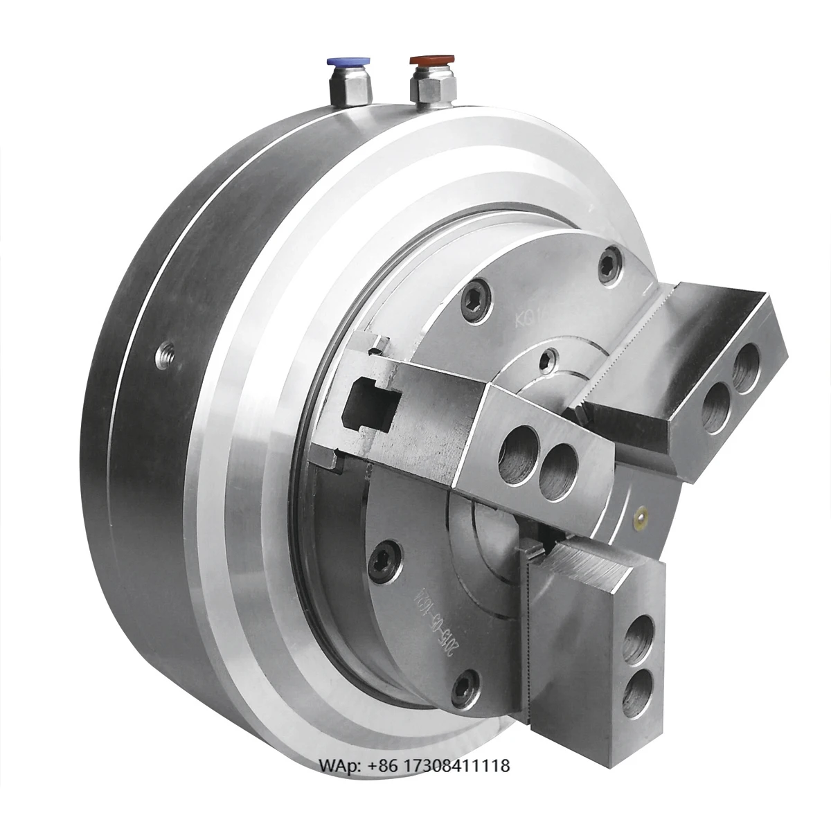 Steel High-Speed 3 Jaw Hydraulic Chuck Keyless Lathe Drill Chuck Pneumatic for Lathe Machine (Without Flange)