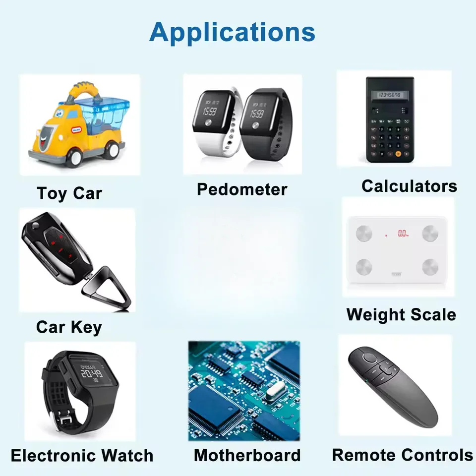 1.55V LR44 AG13 SR44 Button Batteries Assorted Pack for Watches Toys Remotes Calculators Scale LED Lighting AG1 AG3 AG4 AG5 AG12