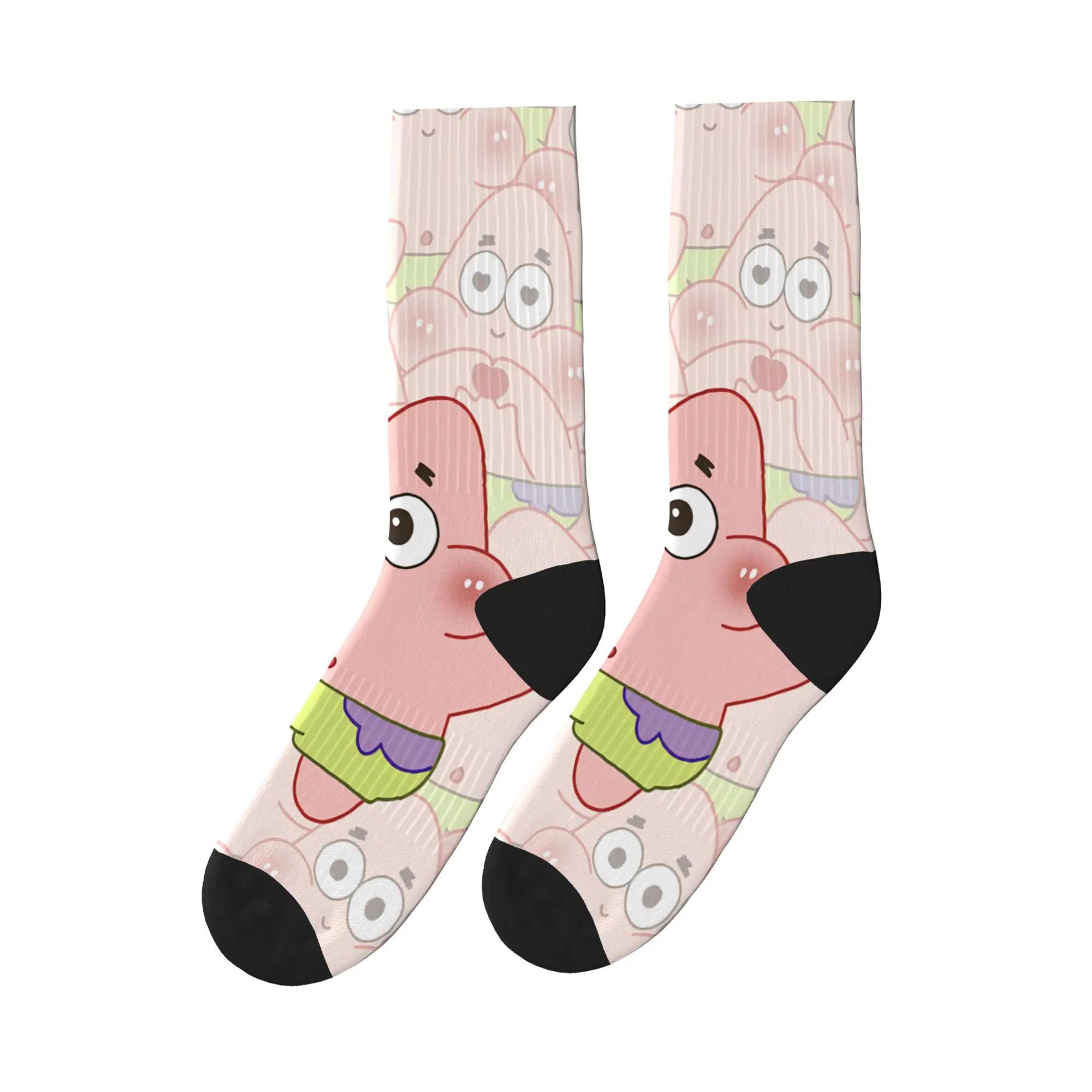 

S-Spongebobs Socks Non Slip Stockings Men's Warm Soft Running Socks Autumn Casual Pattern Socks