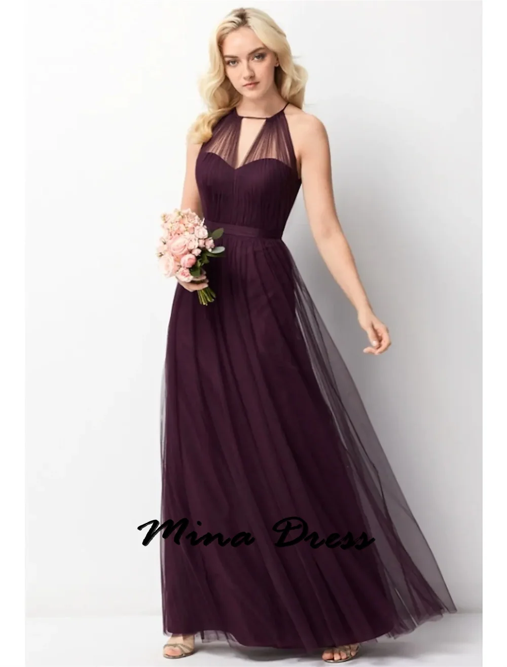 

Mina Customized Royal Engagement Dress for Women Mexican Halter Elegant Evening Dress for Women Luxury Evening Dress Ball Gowns