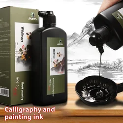Liquid Ink for Professioanl Traditional Black Liquid Traditional Calligraphy Brush Painting 100g/250g/500g Writing Drawing
