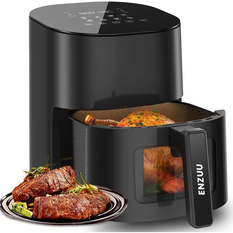 

Air Fryer, Compact Air Fryers with Easy View Window,11-in-1 Functionality, 450℉ Max Crisp,Nonstick Basket, Dishwasher Safe