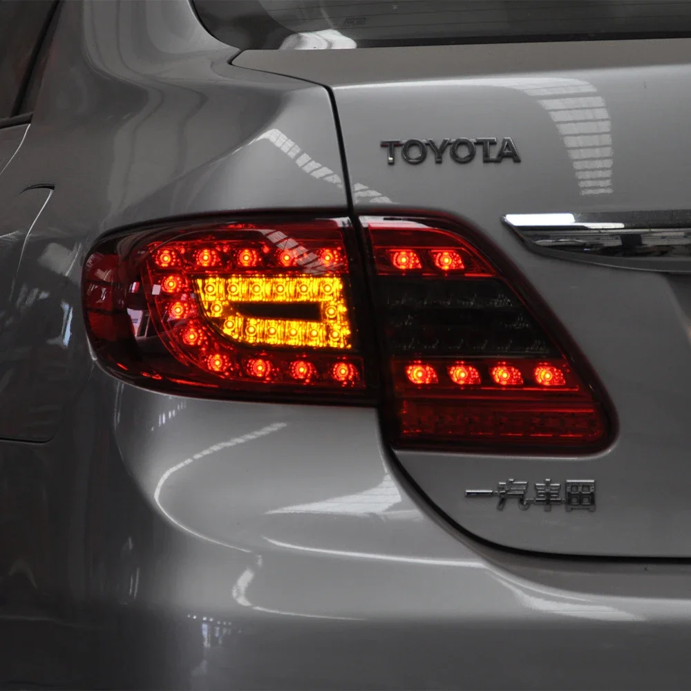 

Автомобильные задние фонари в сборе для Toyota Corolla 2011-2013, светодиодные автоматические задние фонари, высокая конфигурация, противотуманные тормозные указатели поворота, аксессуары