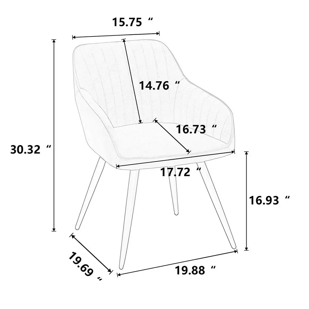 

Faux Leather Accent Arm Chairs for Living Room Leisures Upholstered Chair with Metal Legs Set of 2 for Home Kitchen Office Bist