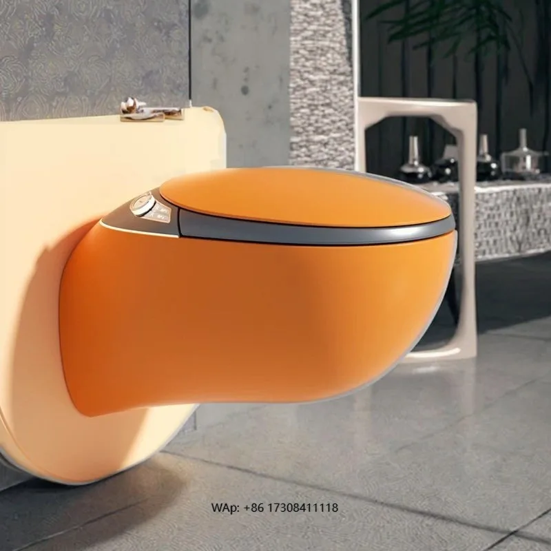 

220v Smart One Piece Toilet Built-in Water Tank New Design Electronic Wall-Mounted Advance Bowl P-Trap Drainage