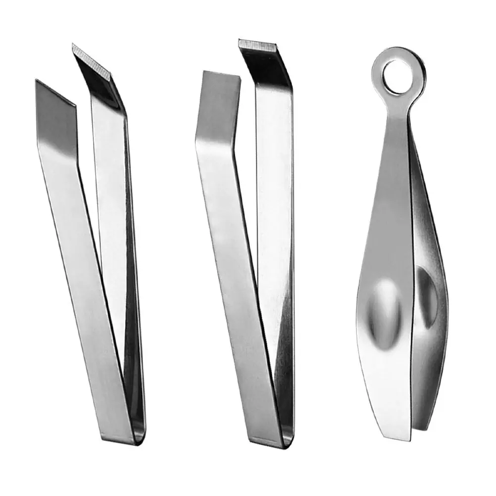

3Pcs Fish Bone Tweezers Stainless Steel Pig Hair Puller Poultry Hair Removers Manual Kitchen Pincer Cooking Tool