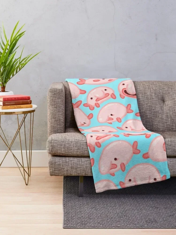 Blobfish Pattern Throw Blanket christmas gifts Nap Luxury Thicken Winter beds Decorative Sofa Blankets