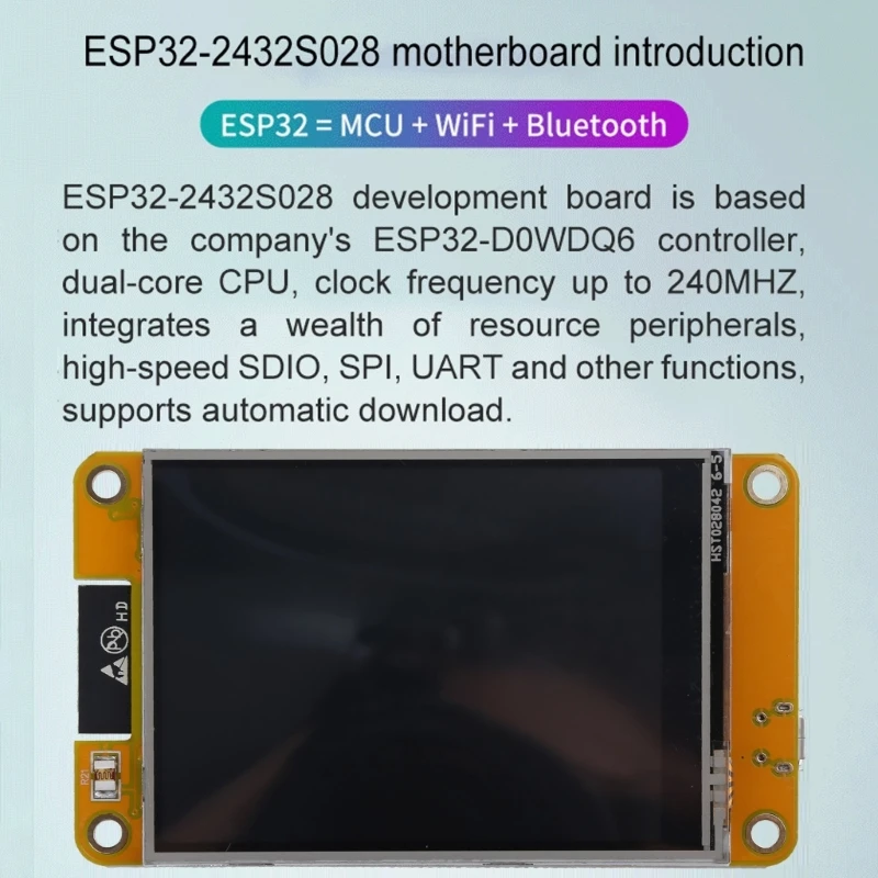 ESP32 개발 보드 2.8인치 TFT 스크린 듀얼 코어 CPU-Wifi+블루투스 호환