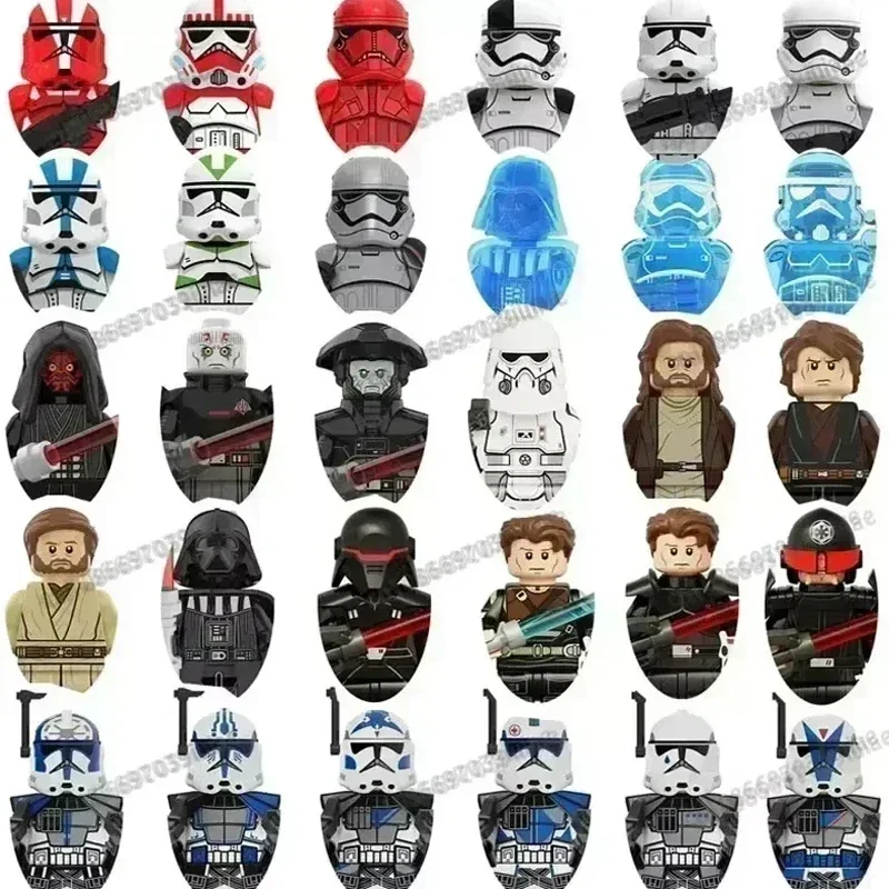 

HEROCROSS STAR WARS Clone Troopers 501st Regiment Imperial Stormtrooper Mini Robot Figure Toy Bricks Assembling Doll Present