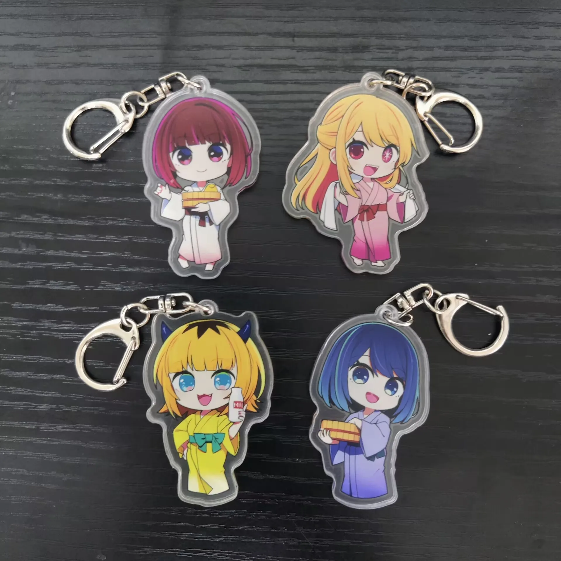 

Japan Anime OSHI NO KO Figures Hoshino Ai Hoshino Akuamarin Acrylic Keyring Hoshino Rubii Bag Pendant Decor Keychain Fans Gift