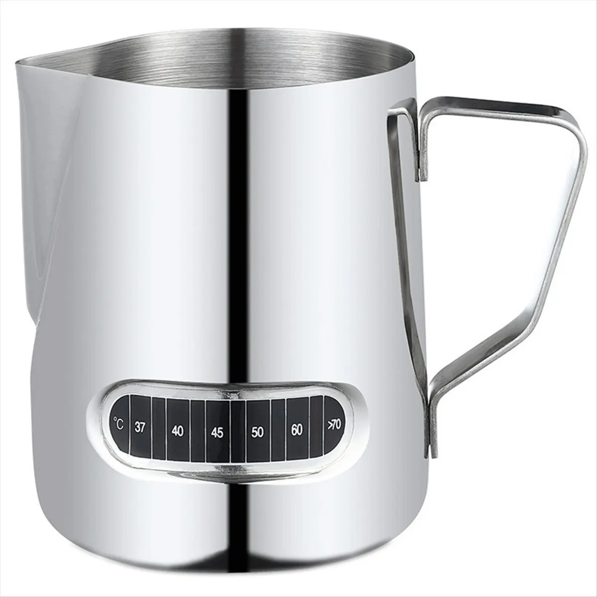 A45I Milk Frother Temperature Display Milk Frother Pot and Cup for Latte Art 350ml