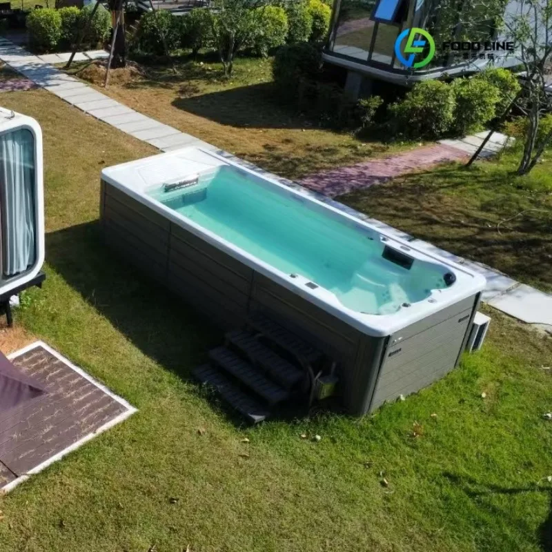 FL Customized  Large Swim Pool Spa Hot Tub Family Endledd Swimming Pool whirlpool Massage Acrylic Swim Spa Pool Outdoor for Sale