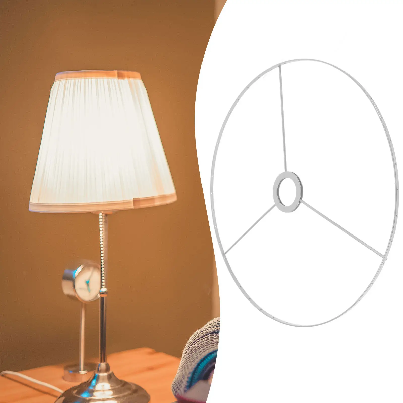 

Прочный железный абажур для настольной лампы, прочный металлический каркас, простая сборка, запасные части, кольцо для патрона лампы