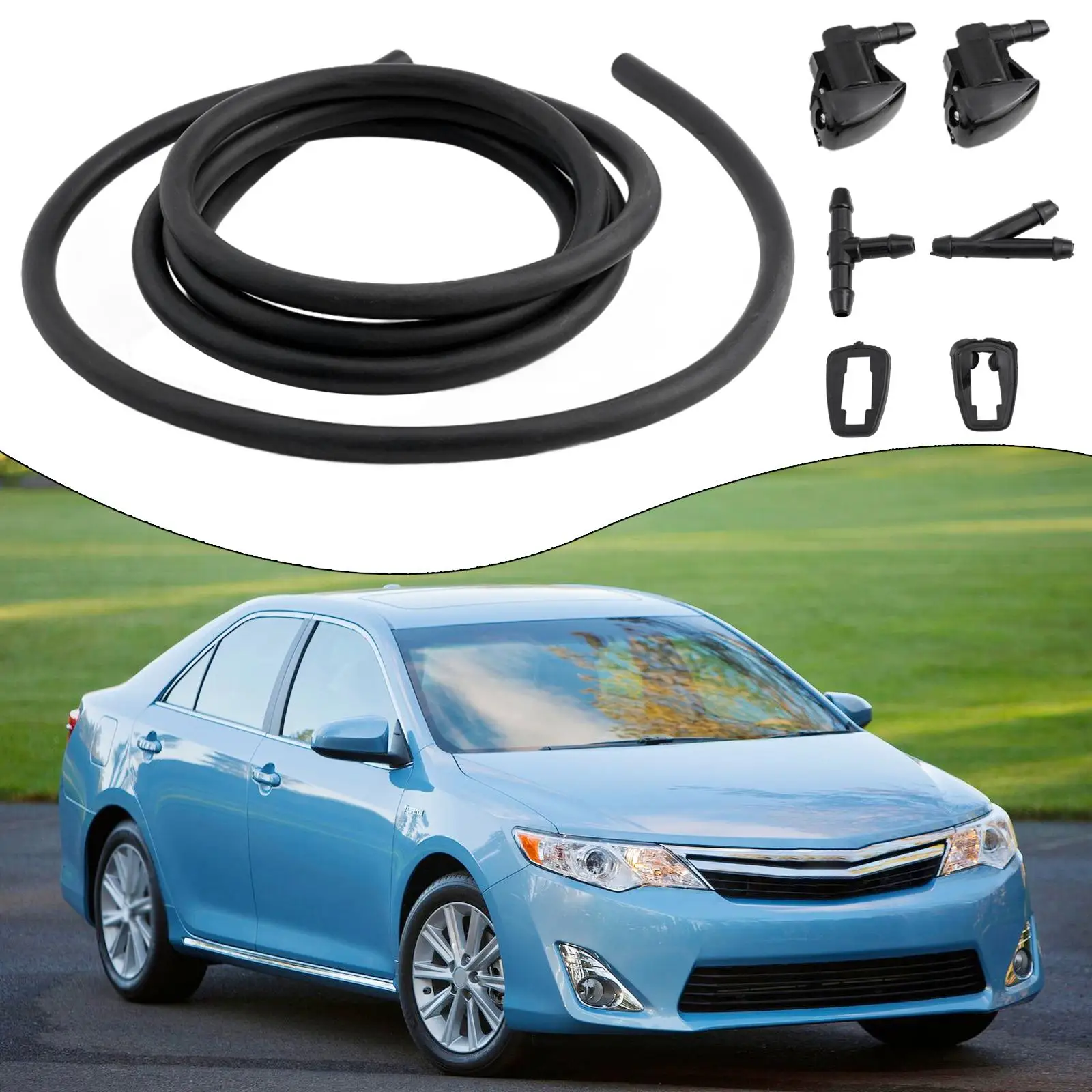 

Передняя насадка омывателя лобового стекла 47232 для Toyota Camry 1997-2001 для Prius 2002 2003, разъемы шланга стеклоочистителя