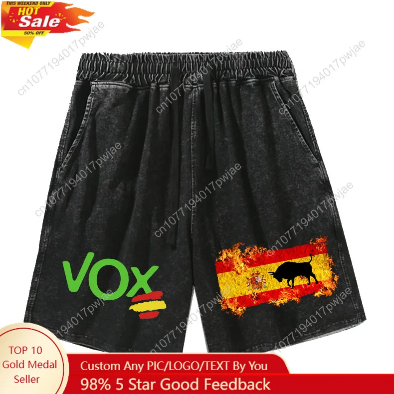 

Spanish bullfighting pattern Shorts Mans Womans Retro Short Pants Vintage Cotton Elastic Soft Beach Shorts Customized Pants