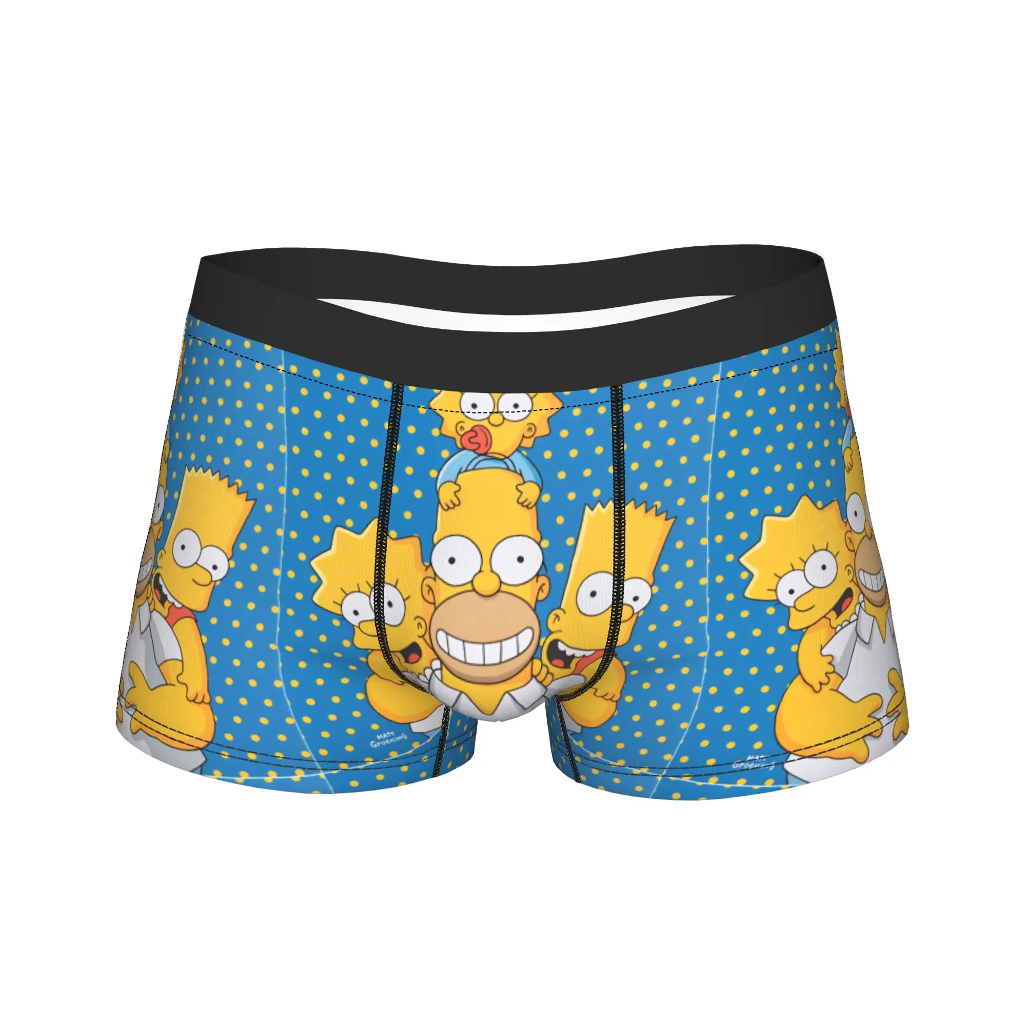 S-Simpsons Homer With Kids Art Boxershorts  Pouch Underwear Quality Print Shorts Briefs Comfortable Males Underpants Plus Size