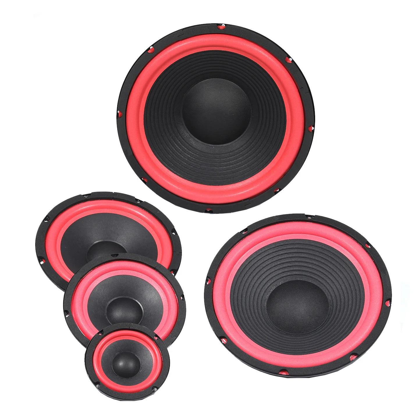 5 6.5 8 10 12 inch Red Bubble Edge Basin Fake Speaker Bass Assisted Passive Radiation Amplifier Inverted Iron