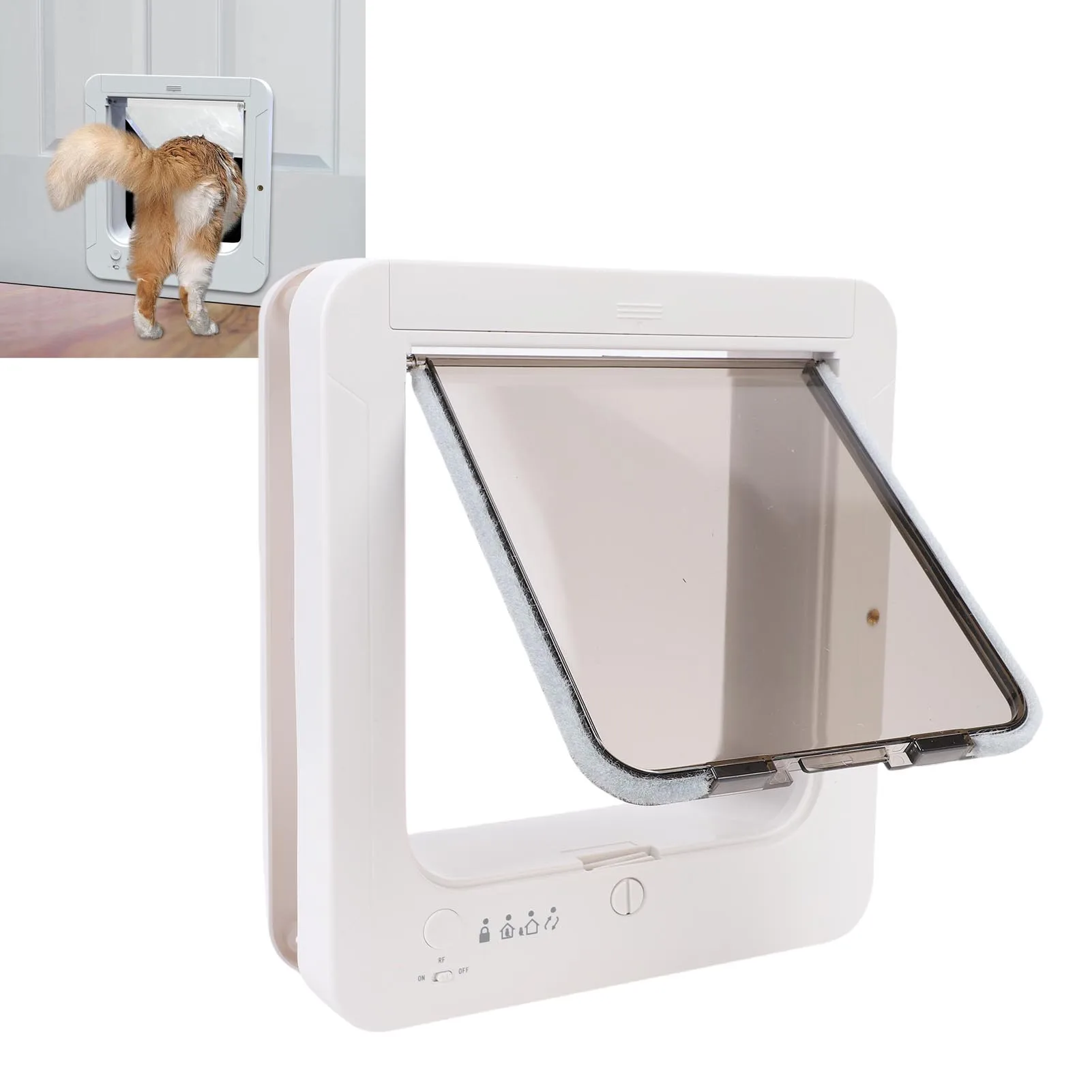 

Smart Cat Door Automatic Sensing Smart Cat Flap with Collar Activated Easy Installation Pet Door for Home