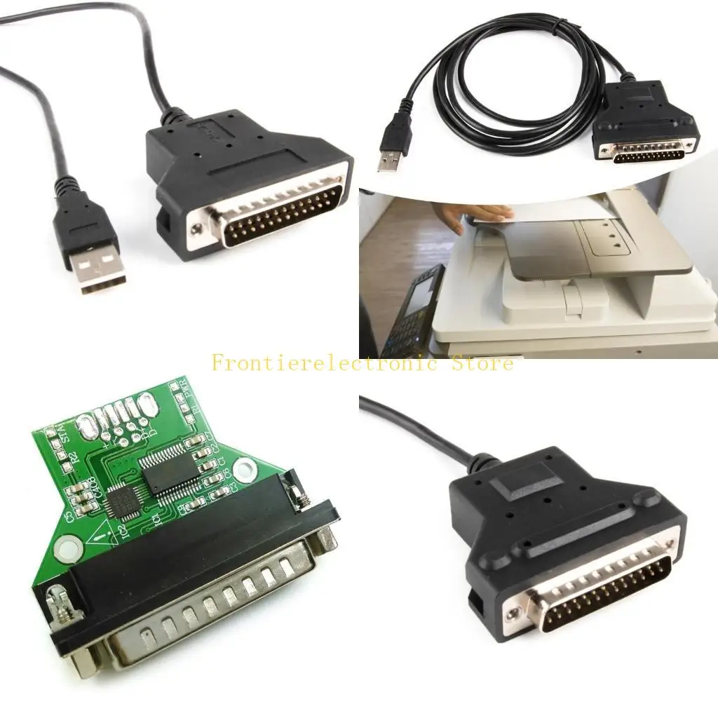 G8DB USB to DB25 25Pin 25-Pin RS232 Male Connection Cable for Old Printers and Machine Tools Stable Data Transmission