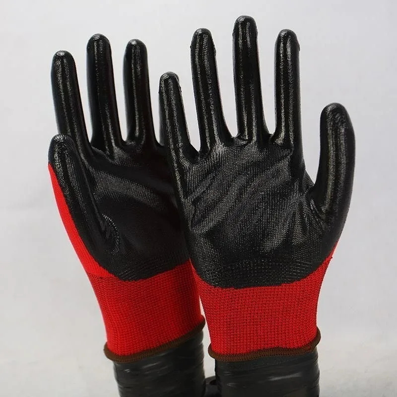 1/12Pairs Wear-Resistant PU Coated Safety Work Gloves for Men Women Handling Construction Assembly Anti-Slip Safety Labor Mitten