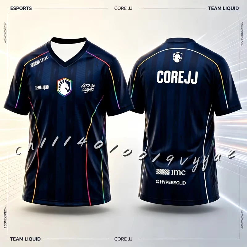 2026 Heißes Team Liquid LOL Trikot League of Legends Trainingsuniform MSI Fans Souvenir T-Shirt Herren Sommer Oberteile Familie Kinder T-Shirts