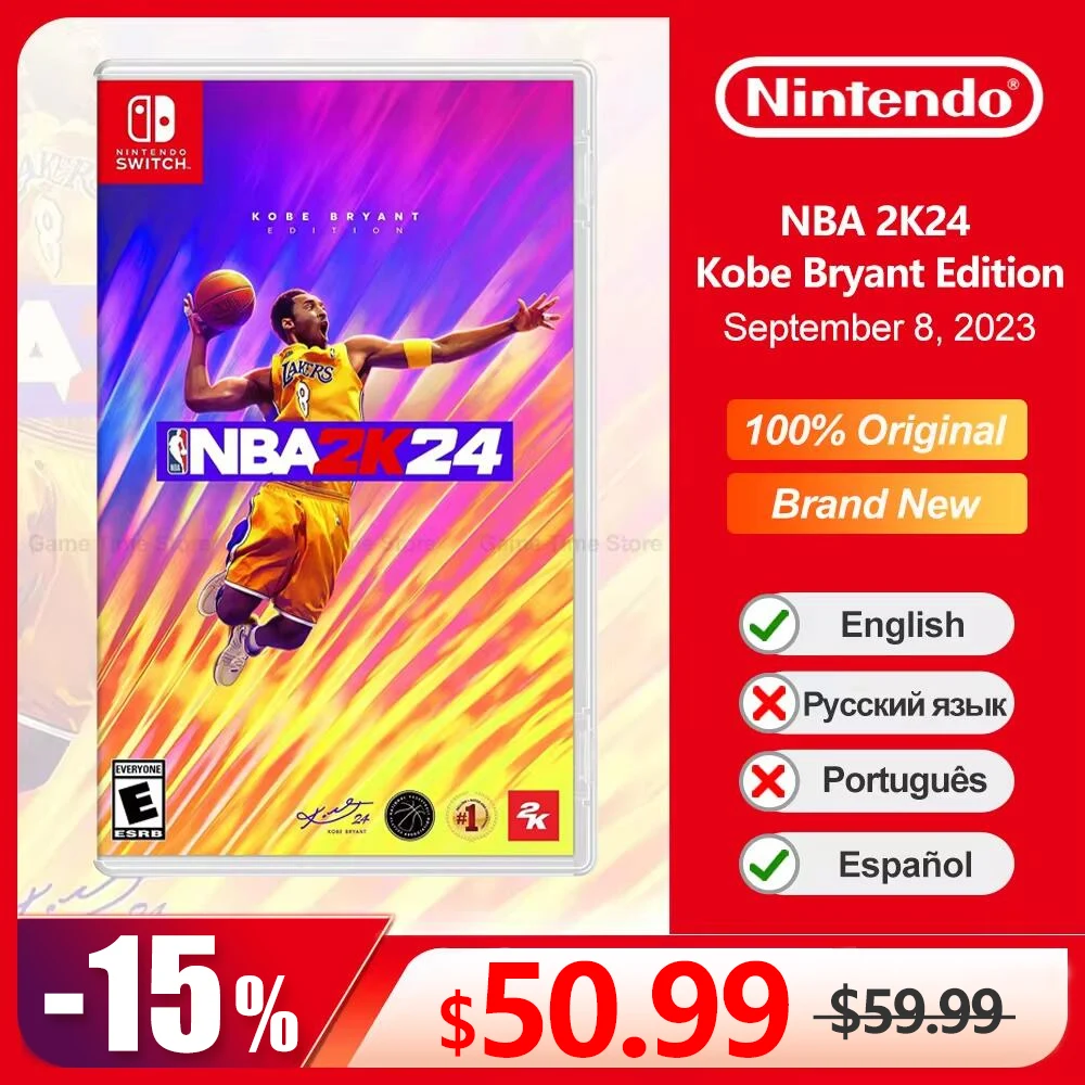 

NBA 2K24 Kobe Bryant Edition Nintendo Switch игровые предложения 100% официальная карта физической игры спортивный жанр для Switch OLED Lite