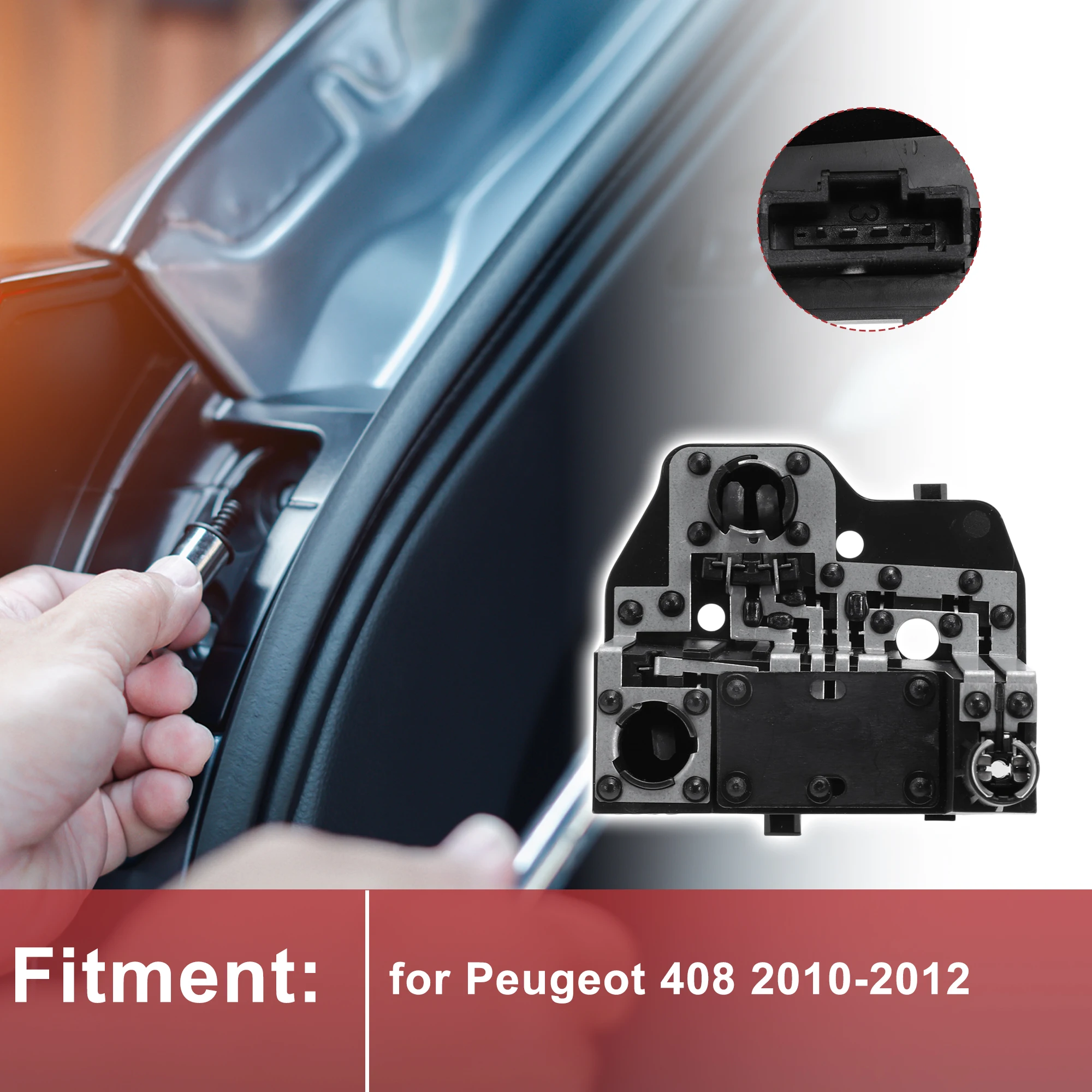 UXCELL 1 قطعة مقبس الإضاءة الخلفي الأيسر لبيجو 408 2010-2012 موصل المصباح الكهربي