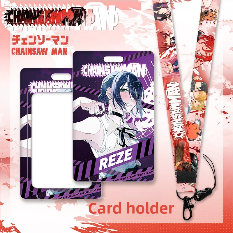 بالمنشار رجل حاملي بطاقات طالب الحرم الجامعي بطاقات الباب شارة حامل اسهم أنيمي المفاتيح سيدة العمل غطاء أوراق الاعتماد حزام الرقبة #4