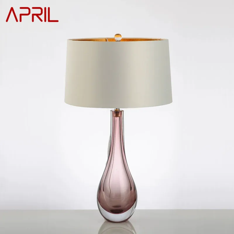 

APRIL Nordic Modern Glaze Table Lamp Fashionable Art Iiving Room Bedroom Hotel LED Personality Originality Desk Light