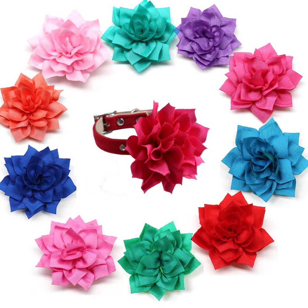 50/100PCS Fashion Flower Collar For Dogs Removable Bowties Collar Accessories Small Dog Cat Bowties Collar Dog Supplies