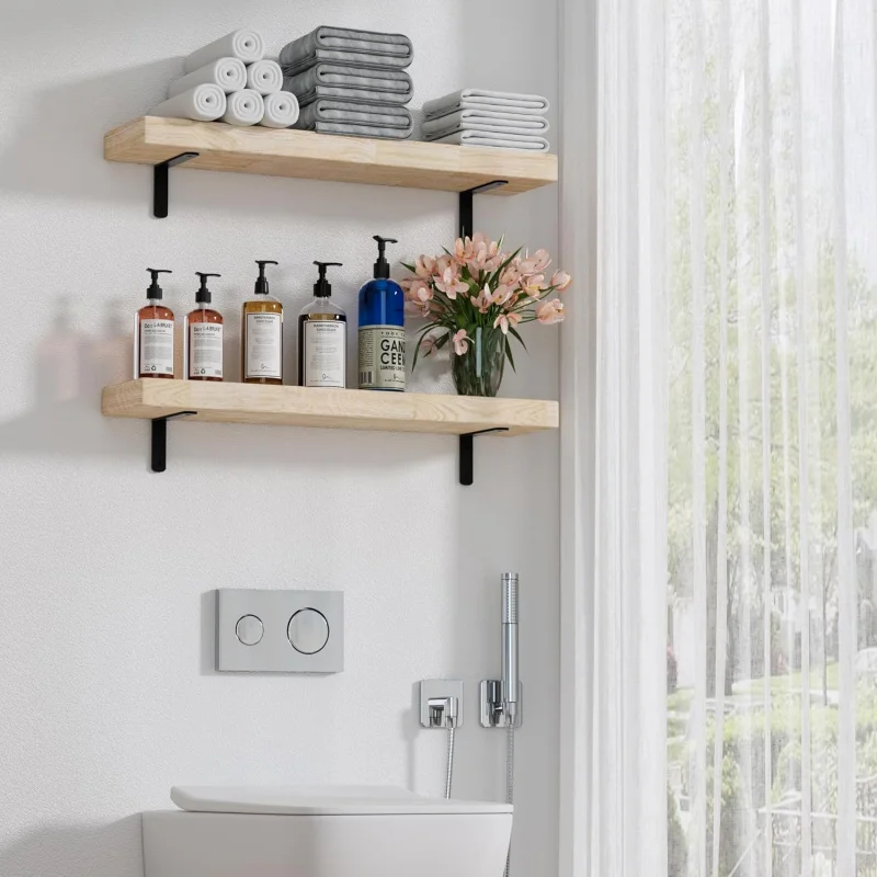 4 suportes de prateleira de 5 polegadas, suporte de prateleira flutuante preto