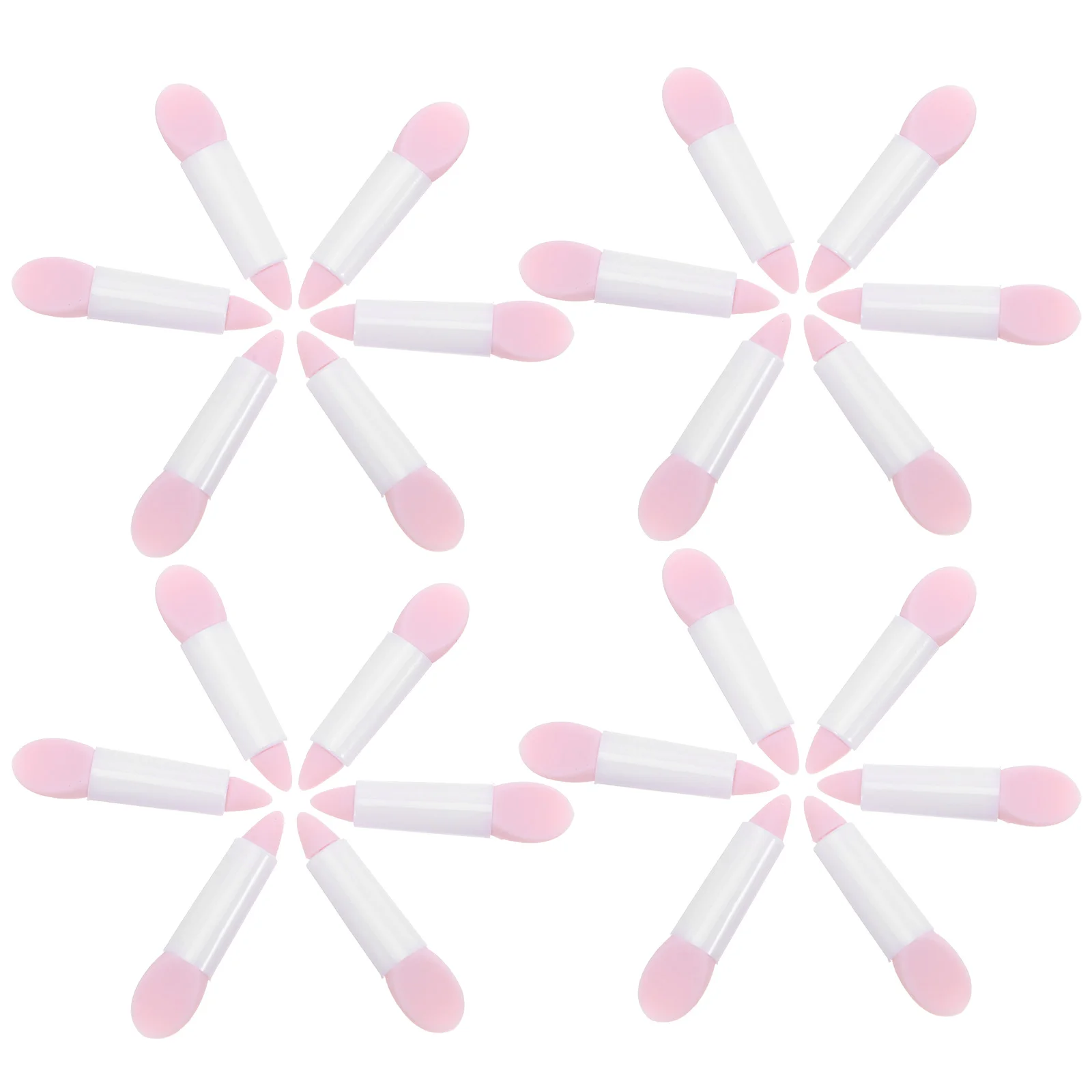 Juego de herramientas de belleza de 50 Uds., pinceles reutilizables para lápiz labial, máscara de sombra de ojos, maquillaje, mango pequeño de plástico para palos