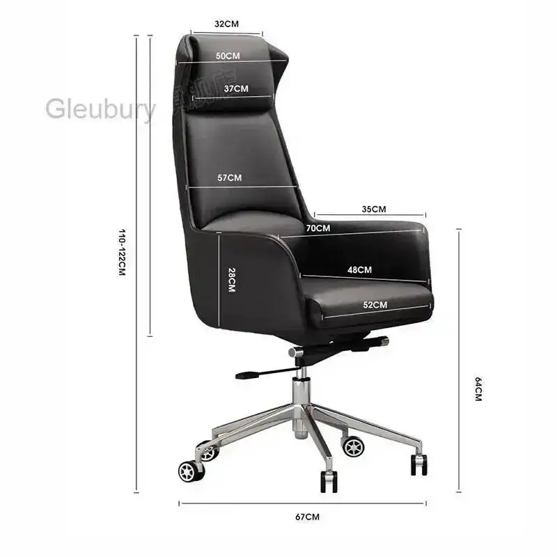 Chaise de bureau ergonomique moderne et confortable, design urbain, style simple, chaise de patron, mobilier de bureau